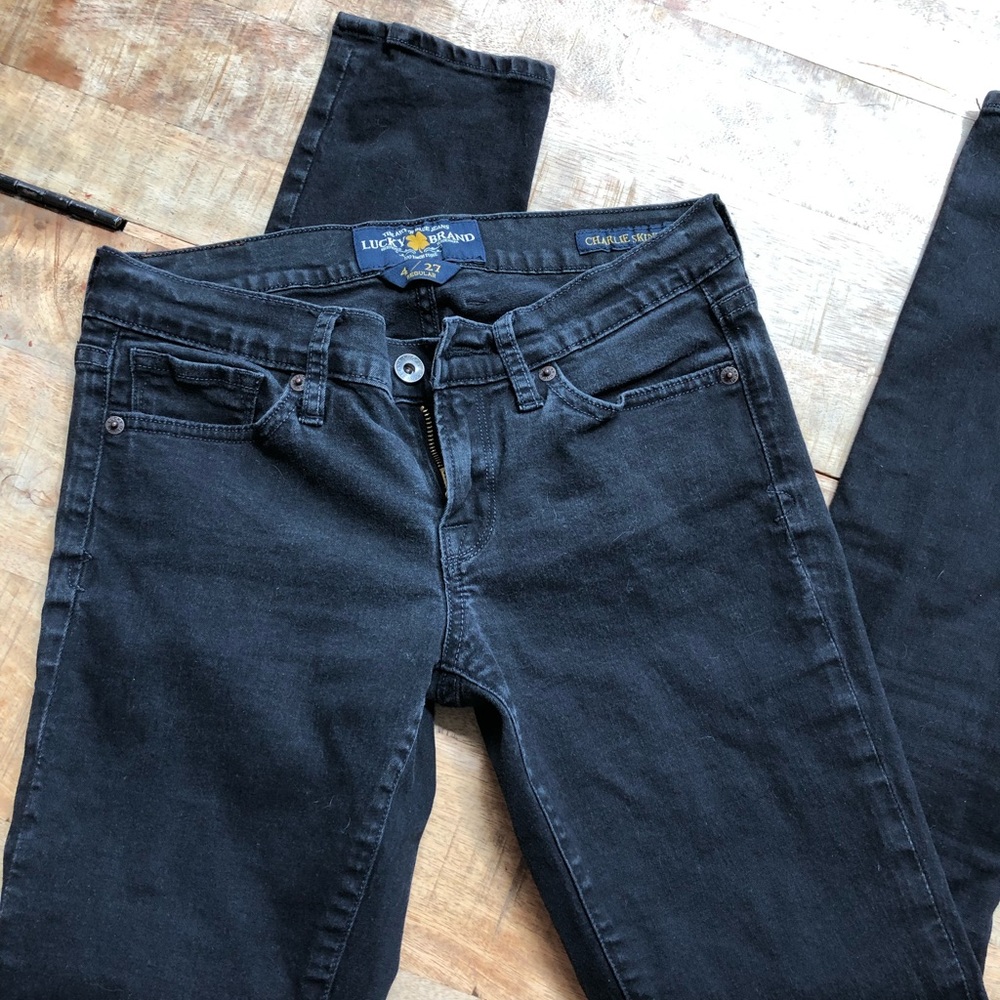 Black Lucky Skinny Jeans